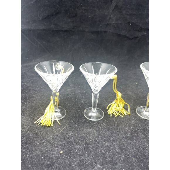 5 Gorham Crystal Martini Glass Ornament Lady Anne Lead Crystal Christmas Tree - Picture 4 of 6